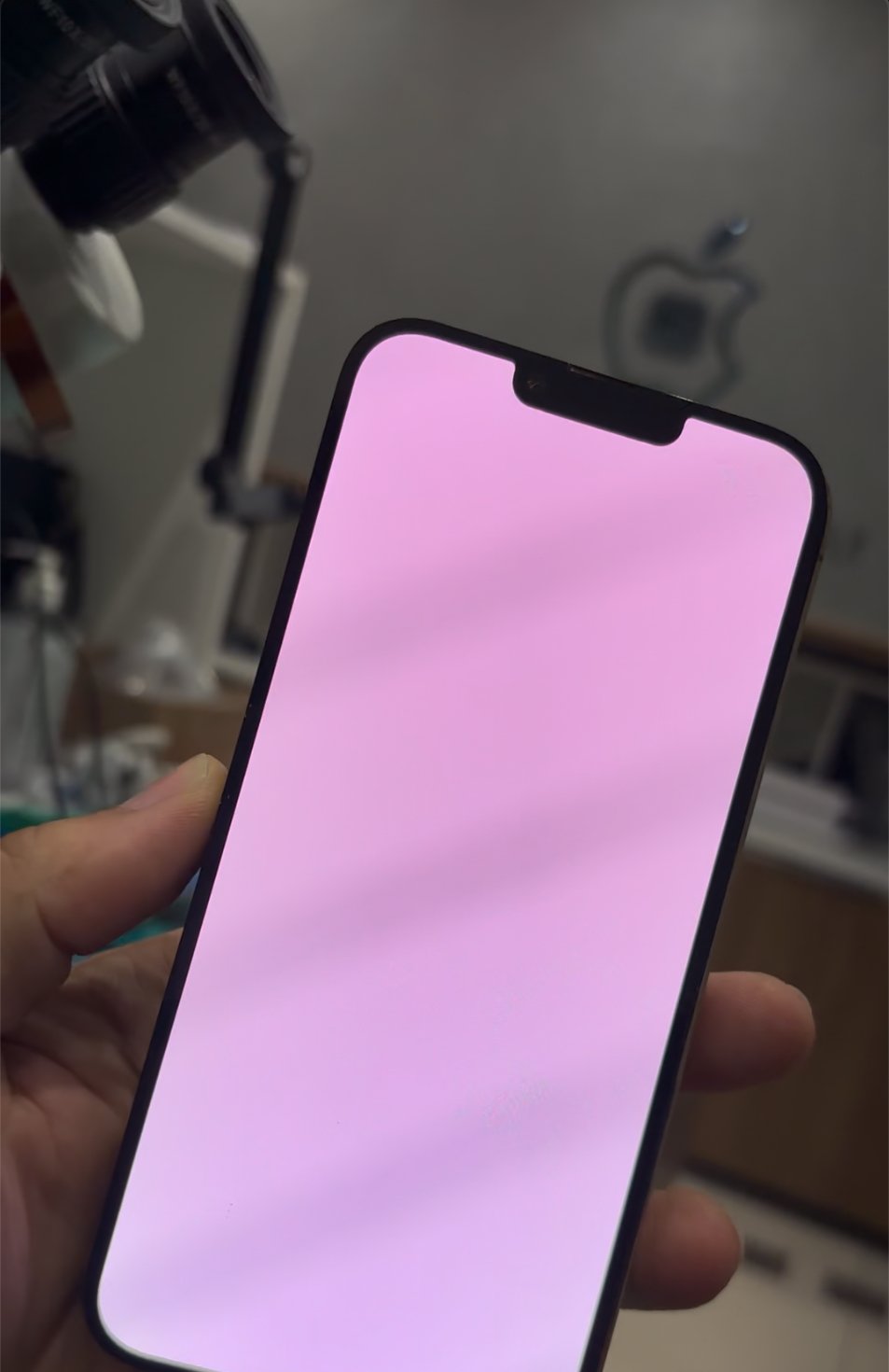 iPhone 13 Pro Max com tela branca